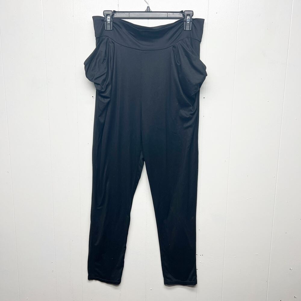 Shosho Black Pants Pull On Tapered Ankle Pants Size L/XL Casual Loungewear Soft
